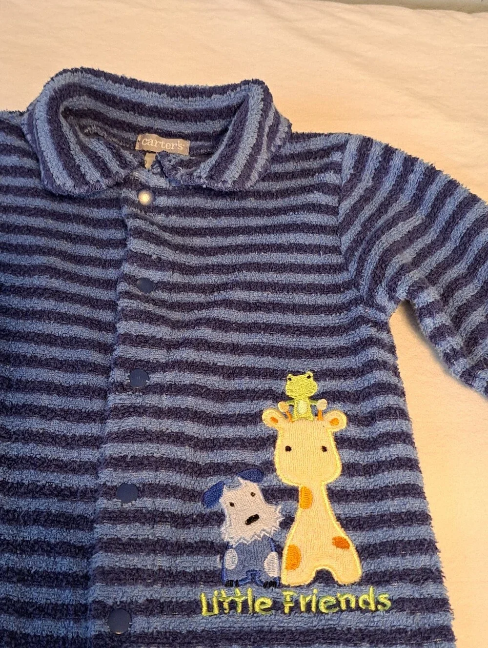 Baby Boys Footed Sleeper Size 0/3 Months Carter's Blue